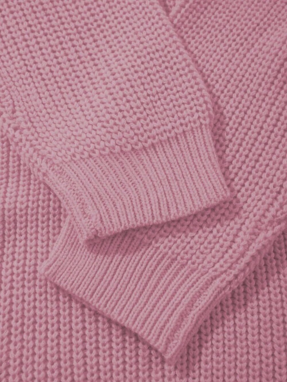 Light Pink Casual Womens Ribbed Loose Stand Collar Half-Placket Pullover Sweater - Picture 8 of 8